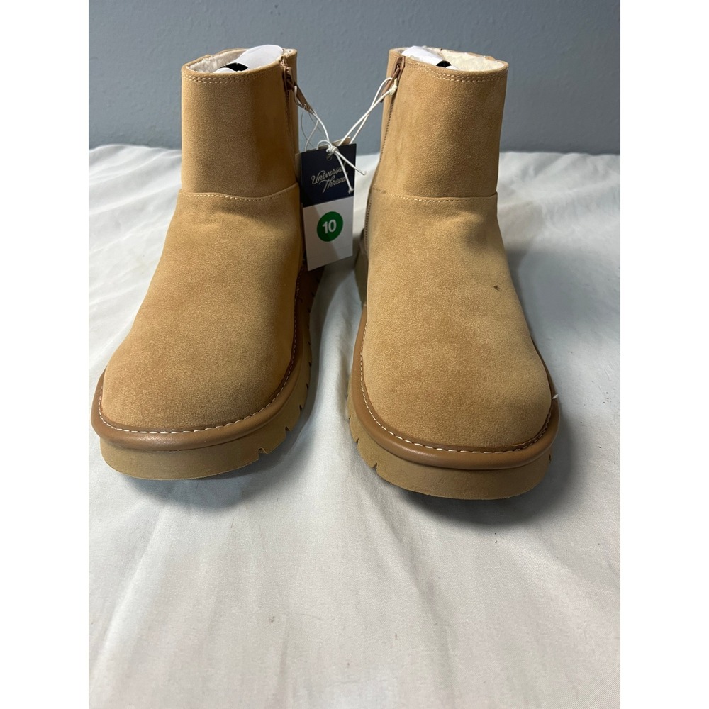 Universal Thread Womens Ankle Boots Chestnut Tan Faux Suede Size 10 NEW